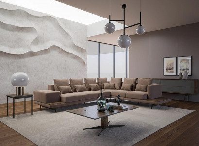 Wohnzimmer Ecksofa L-Form Designer Luxus Garnitur Einrichtung Couchtisch Neu